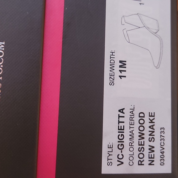 Vince Camuto Gigietta Bootie, Rosewood New Snake, Sz 11 - Picture 3 of 4